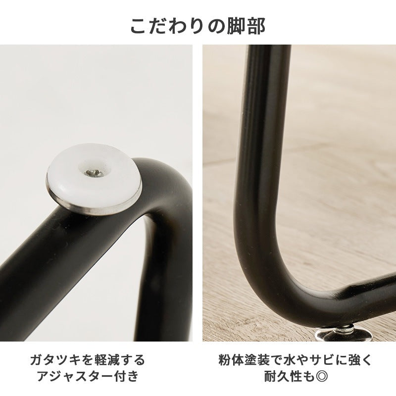 コーデュロイ 2人掛け ダイニングソファ 幅105cm 4人用ダイニングテーブルに 天然木 スチール脚 アームレス