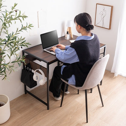L字デスク 幅100cm 左右組み換え可能 サイドラック コードタップ収納 S字フック