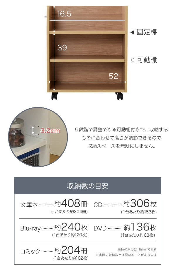 クローゼット用 ラック 2個SET デスク横 A4ファイル 書類収納