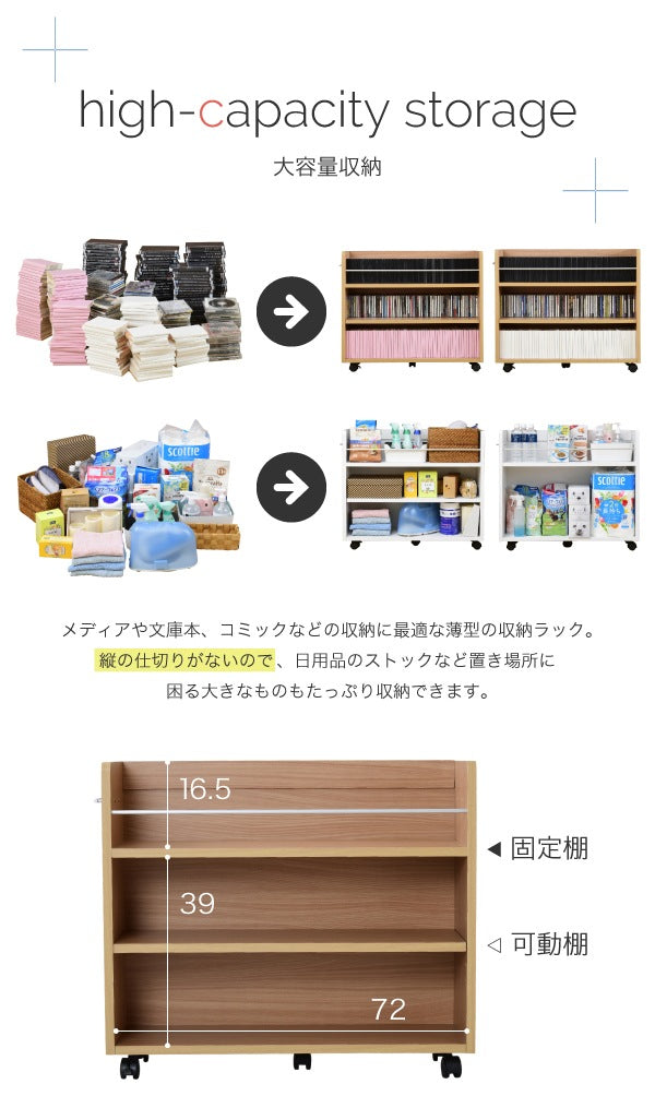クローゼット用 ラック 2個SET ワイドタイプ 幅78.5cm デスク横 A4ファイル 書類収納