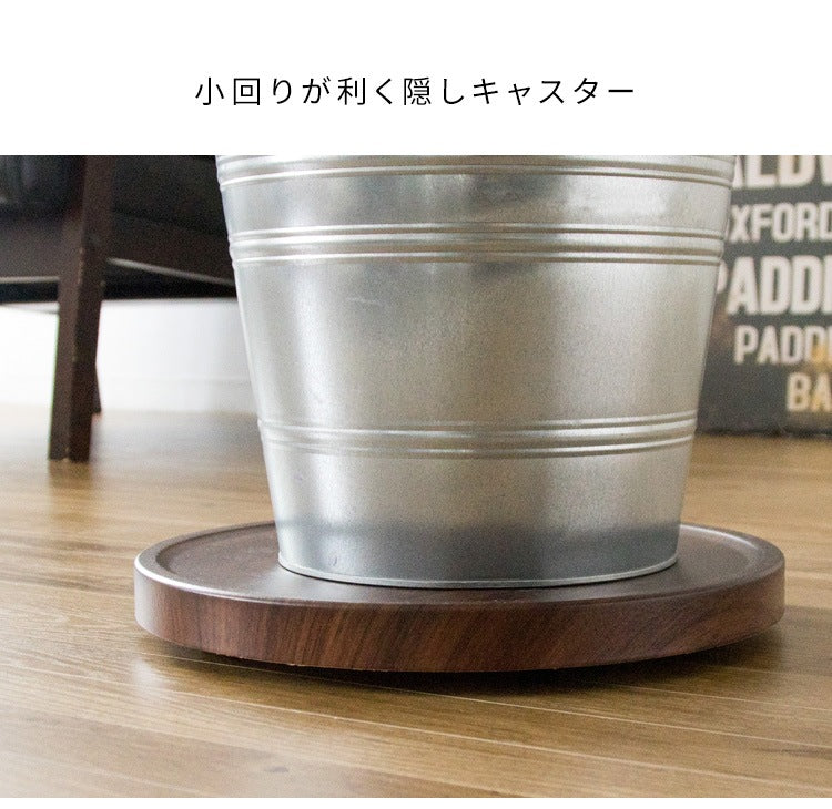 重たい観葉植物をラクラク移動 プランタースタンド 直径約30cm 隠しキャスター 木目柄／大理石柄