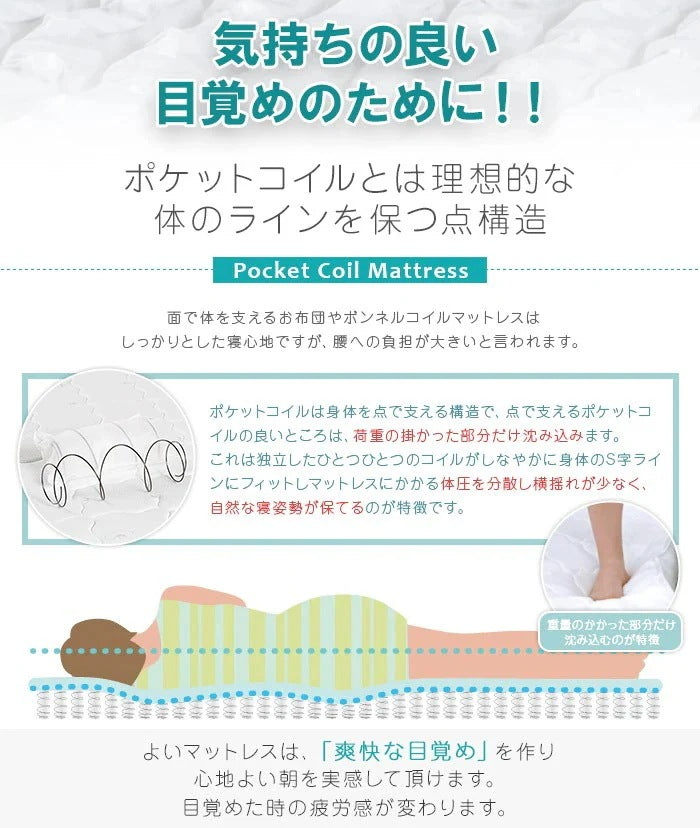 クイーンベッド + グレーマットレスセット 引き出し収納 コンセント ヘッドボード 高反発マットレス