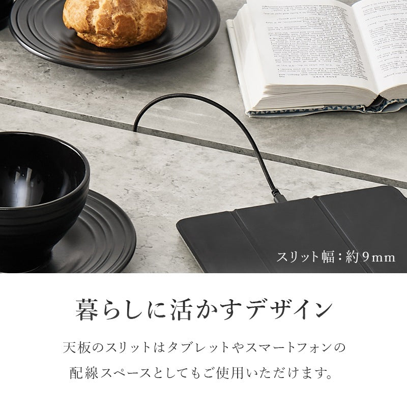 組み合わせ色々 ダイニングセット 4人用 （スリット入り ダイニングテーブル + チェア4脚） PUレザー／ブークレ