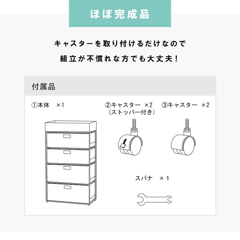 ランドリーラック 4段 幅60.5cm ハイタイプ すきま収納 水濡れOK ラタン調 完成品 洗面所