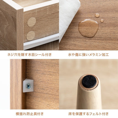 【幅100cm】Lucas 脚付きテレビボード 木目調×ゴールドが上品 3種類の収納＆配線スリットでスッキリ整理