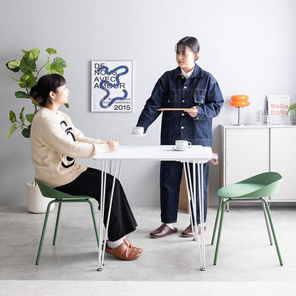 【単品】Studio ダイニングテーブル 幅75cm 洗練デザイン×選べる脚カラー おしゃれなコンパクトサイズ