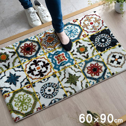 玄関マット 高密度 トルコ製 60x90cm 抗菌防臭 ウィルトン織