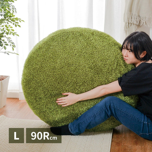 芝生風クッション 直径約90cm 自宅でアウトドア気分 やわらか素材