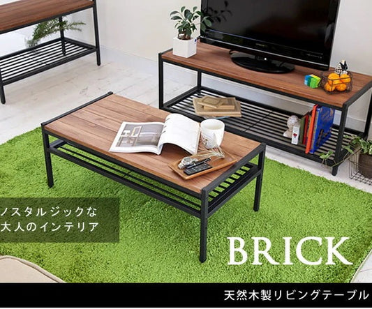 リビングテーブル 天然木製 センターテーブル 90x46cm ローテーブル