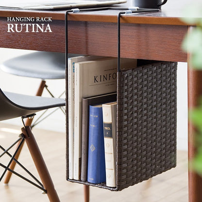 ラタンハンギングラック RUTINA デスクに テーブルに A4サイズ収納可能