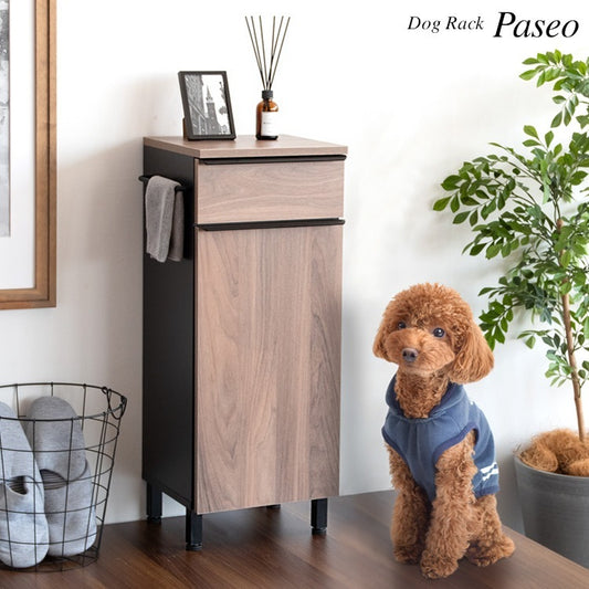 ドッグラック 幅33cm 犬用品 収納 スリムラック 左右取り付け可能