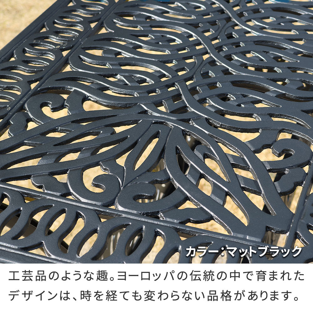 ガーデンテーブルセット 5点 アルミ 軽量 高耐久 屋外 屋内 シンプルモダン 折りたたみ