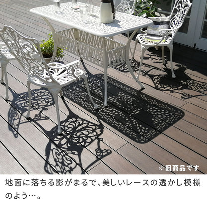 ガーデンテーブルセット 5点 アルミ 軽量 高耐久 屋外 屋内 シンプルモダン 折りたたみ
