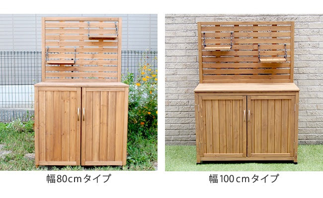 収納庫 幅80cm 大容量 屋外 頑丈 パネル付き ガーデニング 掃除用具 物置