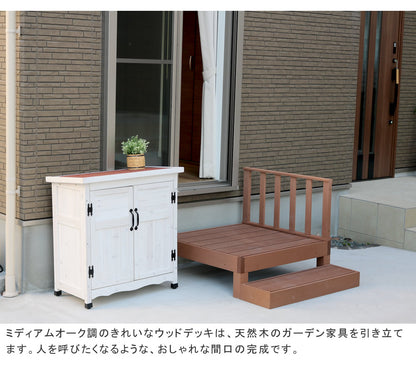 【人工木ウッドデッキ】環境に優しい＆高耐久／屋外対応・組立簡単 ナチュラルモダンデザイン