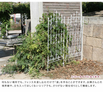 アイアンローズフェンス220 2枚組／英国風アンティークデザイン／高さ220cm