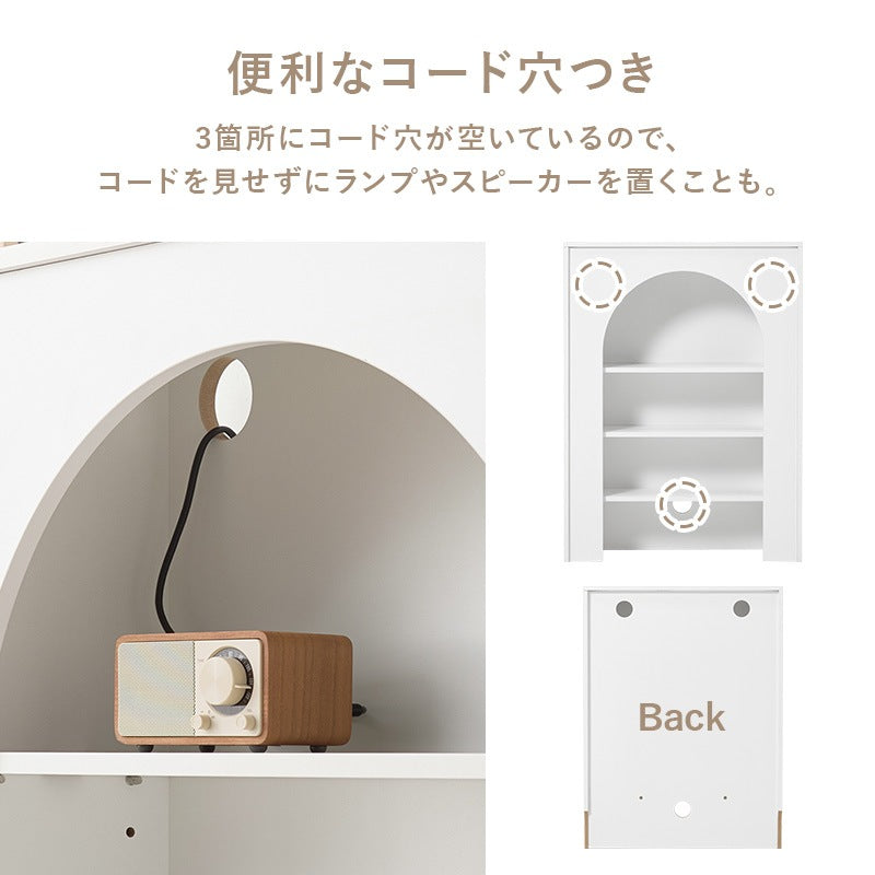 収納ラック マントルピース型 幅60cm ライト スピーカー対応 大人可愛い おしゃれ コンパクト