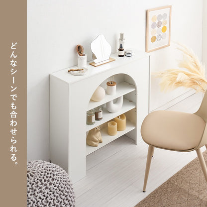 収納ラック マントルピース型 幅80cm ライト スピーカー対応 大人可愛い おしゃれ リビング