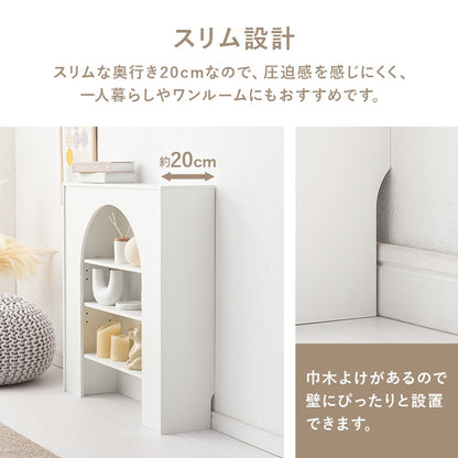 収納ラック マントルピース型 幅80cm ライト スピーカー対応 大人可愛い おしゃれ リビング