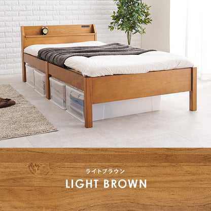 シングルベッド 宮付き 工具不要 ロングサイズ 2口コンセント 敷布団対応 簡単組立 一人暮らし