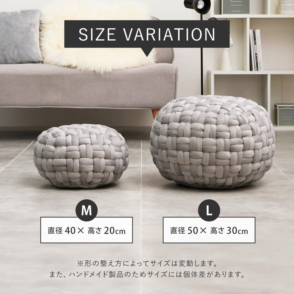プフ スツール Mサイズ ベルベット まんまる 軽量 高級感 オットマン サイドテーブル かわいい