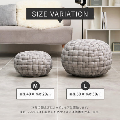 プフ スツール Mサイズ ベルベット まんまる 軽量 高級感 オットマン サイドテーブル かわいい