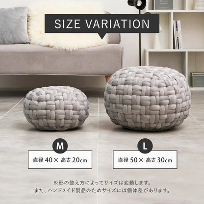 プフ スツール Lサイズ ベルベット まんまる 軽量 高級感 オットマン サイドテーブル かわいい