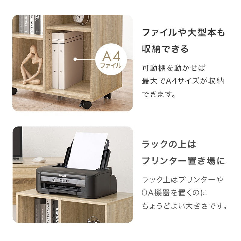 デスクセット 3点 ラック チェスト 幅105cm キャスター付き ワゴン 自由レイアウト 在宅勤務