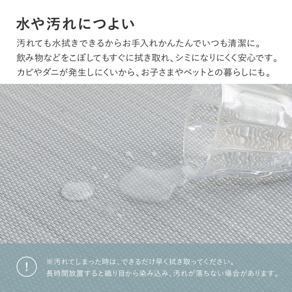 置き畳 1枚 い草風 約82×82cm 滑り止め 防水 軽量 パステルカラー ペットOK 縁なし
