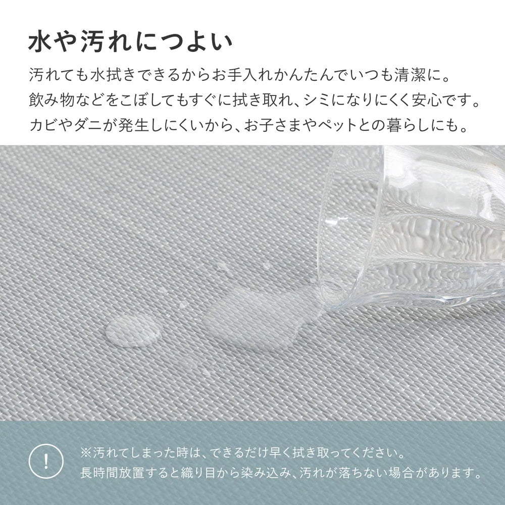 【滑り止め付】い草風 置き畳 6枚セット (1枚あたり約82×82×2.5cm) 軽量 防水 畳マット パステルカラー 5色展開 ごろ寝マット プレイマット ペットOK 縁なし