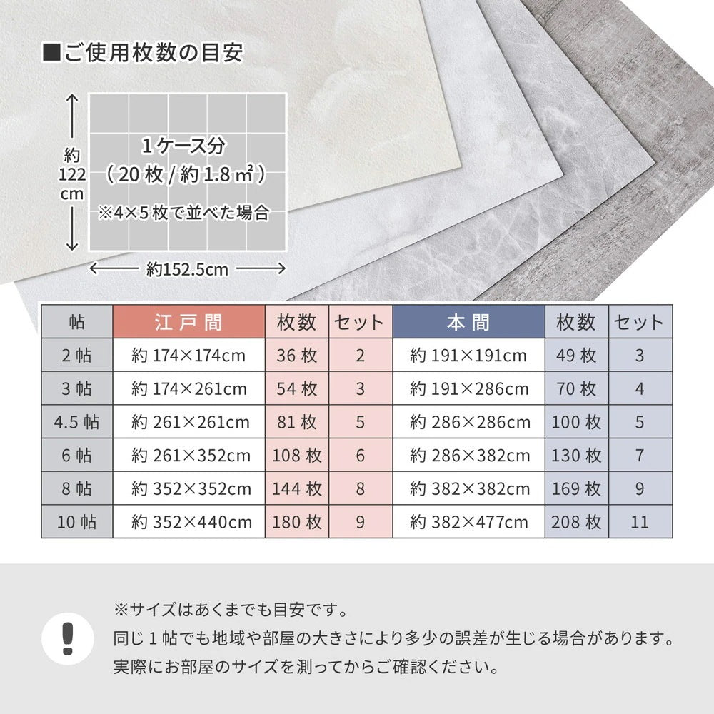 貼ってはがせる ストーン調フロアタイル 120枚セット／約6畳分 床 リメイクシート 木目 大理石調 繰り返し使用可能 カット簡単 キッチン 洗面所 賃貸OK
