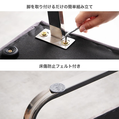 オットマン 幅82cm ベロア シルバー脚 ロータイプ 高級感 モダン 海外インテリア おしゃれ