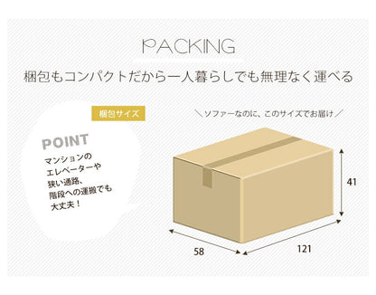 2人掛けソファ 幅120cm ロー ハイ対応 コンパクト ワンルーム 一人暮らし おしゃれ