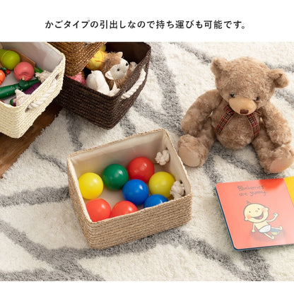 絵本ラック 木製 おもちゃ収納 引き出し付き 幅69cm 桐材 ナチュラル キッズ家具