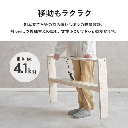 シングル用 S 後付けヘッドボード 高さ調整 コンセント付き ベッド隙間収納 パイン材