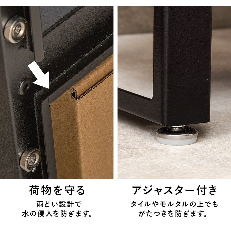 宅配ボックス 2段 コンパクト スリム 印鑑ケース付き 玄関ポーチ対応 不在時対応