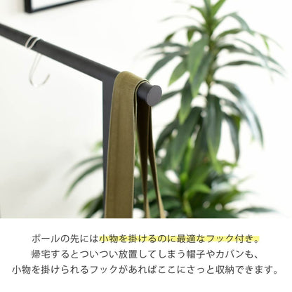 ベッド上 ハンガーラック 後付けヘッドボード 省スペース 一人暮らし ワンルーム 棚付き 壁面収納