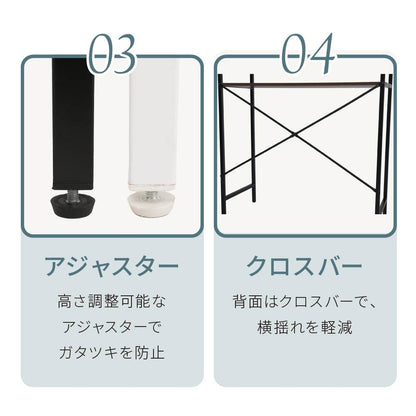 ゴミ箱上ラック 幅92cm ワイド 大容量収納 レンジ台 キッチンラック ガタつき防止アジャスター
