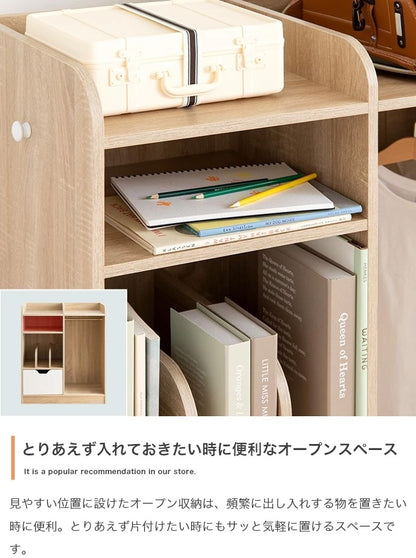ランドセルラック マルチ収納付き シンプル 薄型 スリム 棚 キッズ 収納 子供部屋