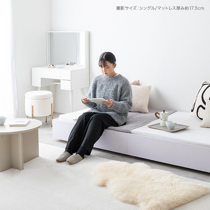 セミダブルベッド SD ベッドフレーム単品 ドロップマット構造 シンプルモダン すのこ