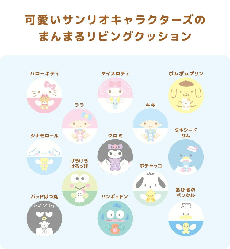 サンリオキャラクターズ 低反発クッション 極厚12cm リビングクッション 軽量／コンパクト