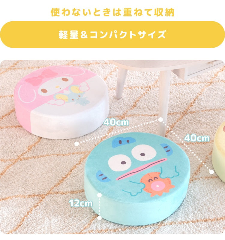 サンリオキャラクターズ 低反発クッション 極厚12cm リビングクッション 軽量／コンパクト