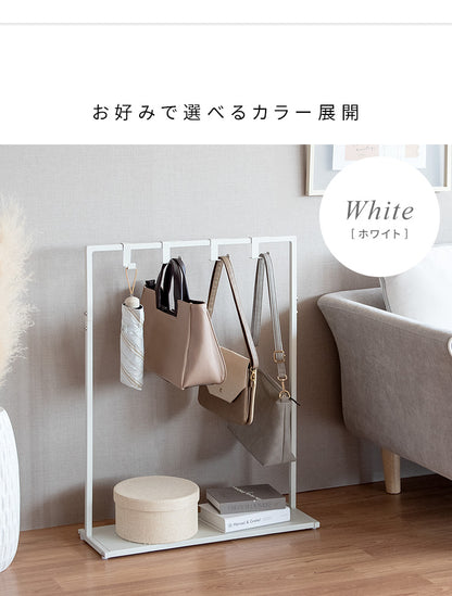 バッグハンガー 幅60cm 10本フック 玄関 廊下 カバン収納 ランドセル対応 省スペース