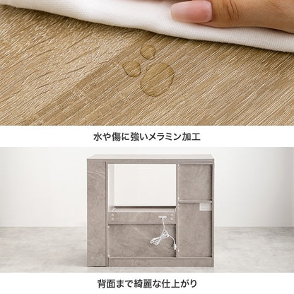 3way伸縮キッチンカウンター 幅100-154cm 180度回転 シンプルモダン 大容量収納