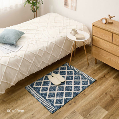 シェニールマット 玄関マット 約45×75cm アイラ 高級感／ナチュラル