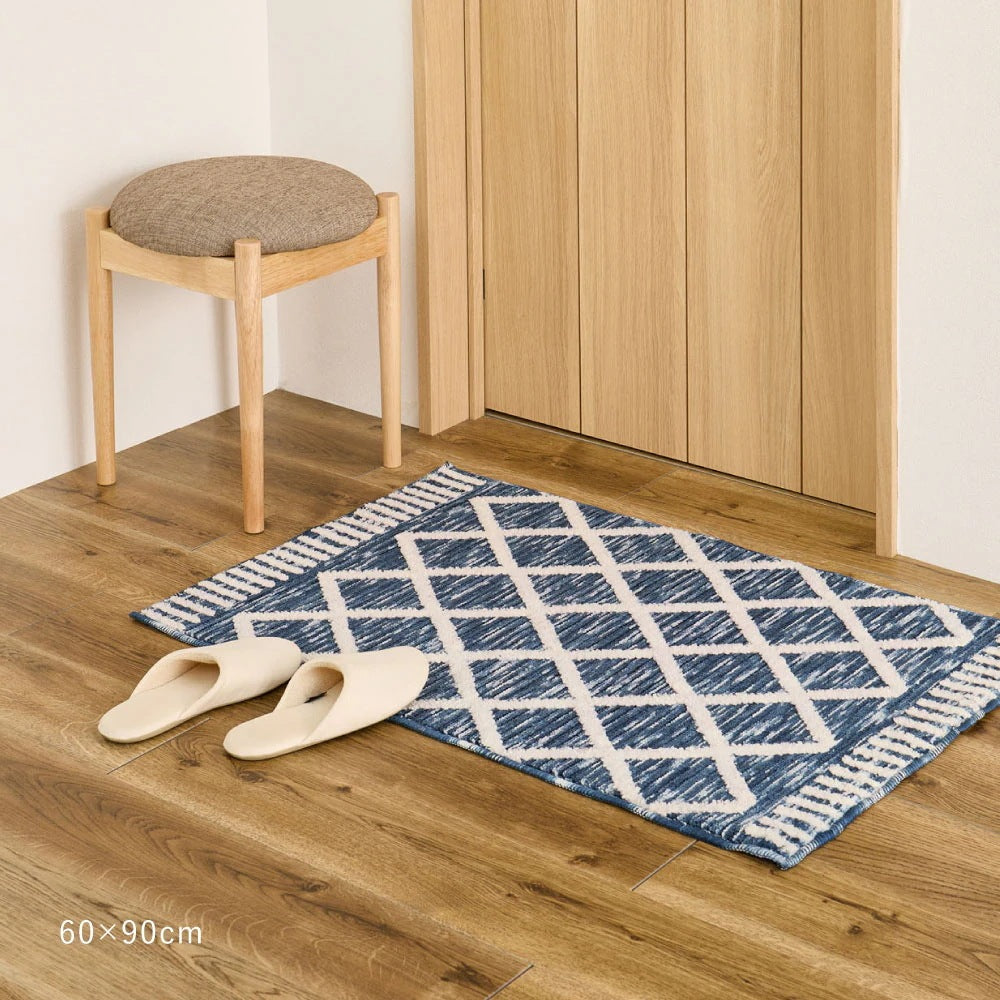 シェニールマット キッチンマット 約60×90cm アイラ 高級感／ナチュラル ラグ