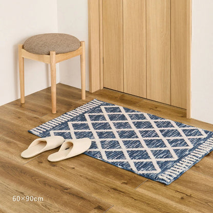 シェニールマット キッチンマット 約60×90cm アイラ 高級感／ナチュラル ラグ