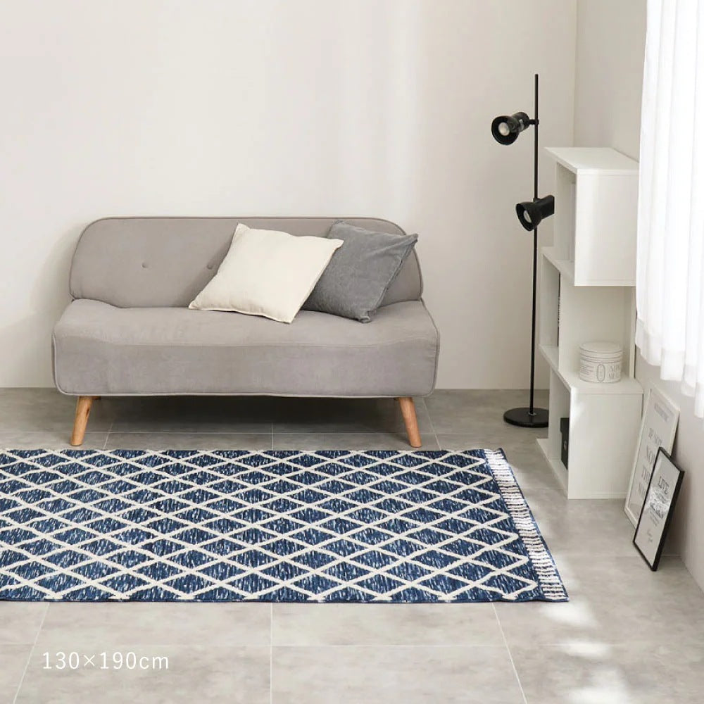 シェニールマット キッチンマット 約60×90cm アイラ 高級感／ナチュラル ラグ