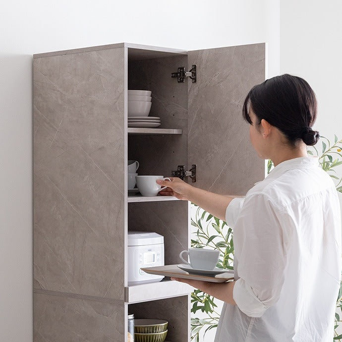 コンセント付き すきま収納ラック 幅32cm ハイタイプ 5つの収納 キッチン／リビング／ダイニング Topu