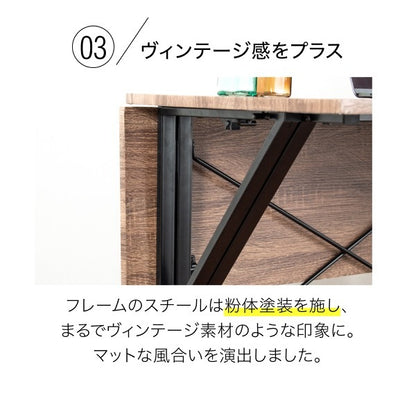 折りたたみ2wayダイニングセット 2人用 幅90cm バタフライテーブル＆スツール2脚省スペース＆多機能